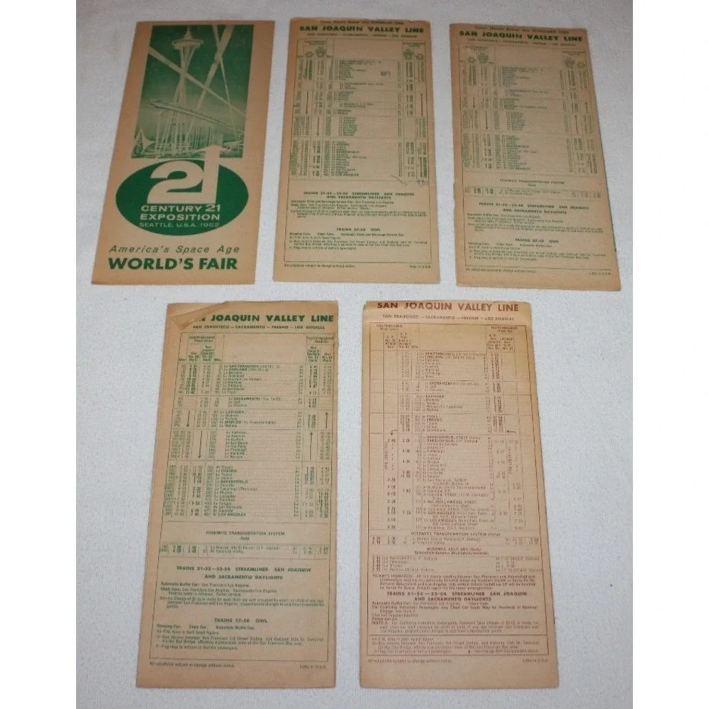 35 VTG Southern Pacific Lines Time Tables 1940s-1980s Passenger & Employee lot